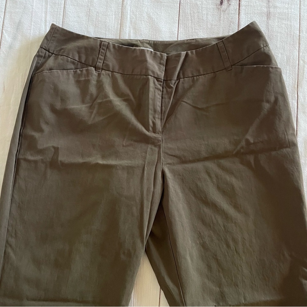 J. Jill Genuine Fit Below Waist Pants Trousers Womens 12 Brown Straight Wide Leg - Picture 3 of 14